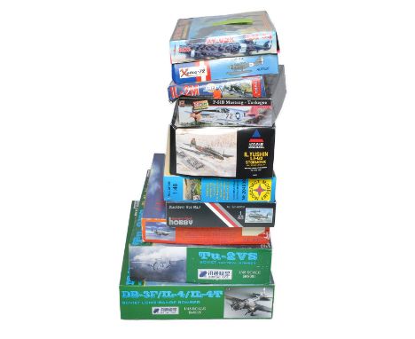 A collection of 10 Plastic Model Kits to include Special Hobby, Accurate Miniatures, Xuntong Models plus others as shown. All