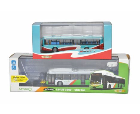 A duo of Creative Master Northcord Diecast 1/76 Model Bus / Coach issues within the theme realm of Overseas (Mostly Asian) Tr