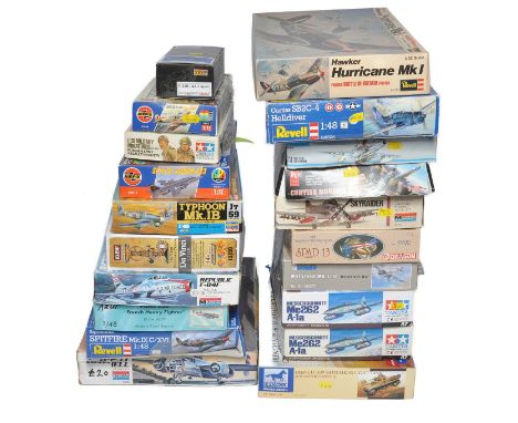 A group of 20 Plastic Model Kits from various makers to include Monogram, Hobbycraft, Dragon, Revell plus others as shown. Al