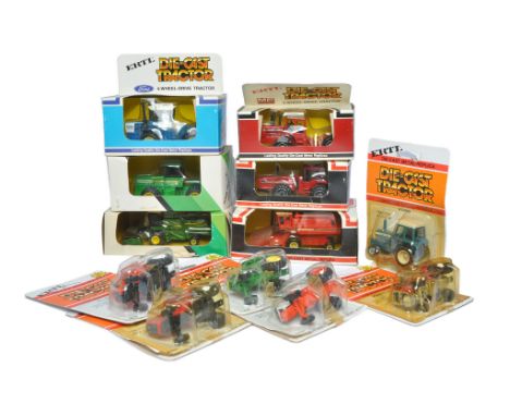 Ertl 1/64 Farm Model issues comprising boxed and carded tractors as shown. 