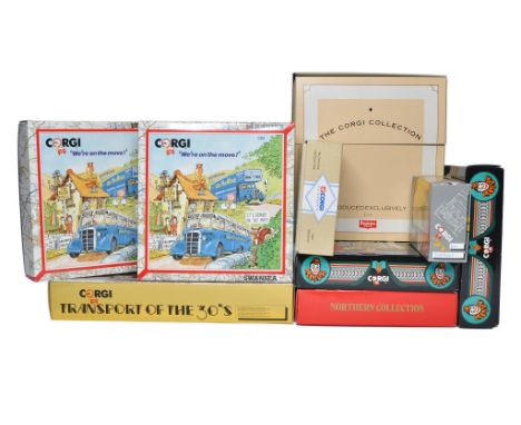 A group of Nine Corgi diecast model truck and commercial vehicle issues including some multi-model sets as shown in various c
