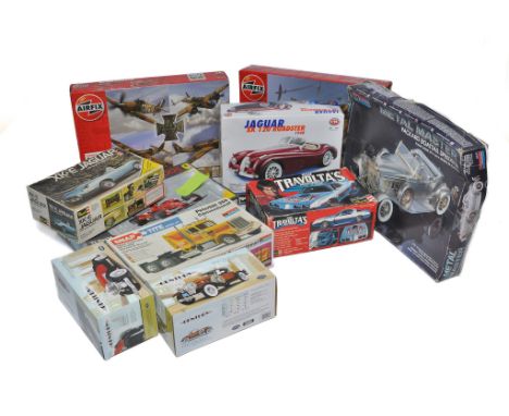 A selection of 10 Various Plastic Model Kits to include Airfix, Burago, Revell. All as new, complete, and sealed in original 