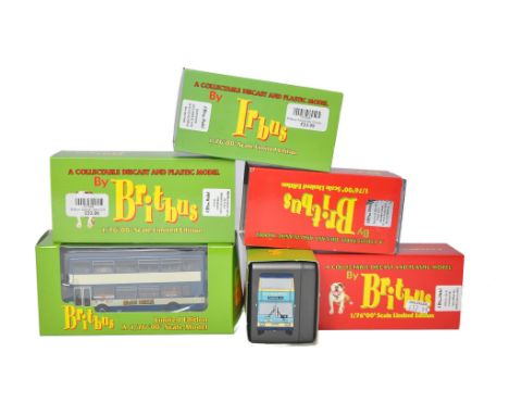 A group of Six Britbus Diecast 1/76 Model Bus / Coach issues (Mostly double deckers) including various liveries and vehicles 