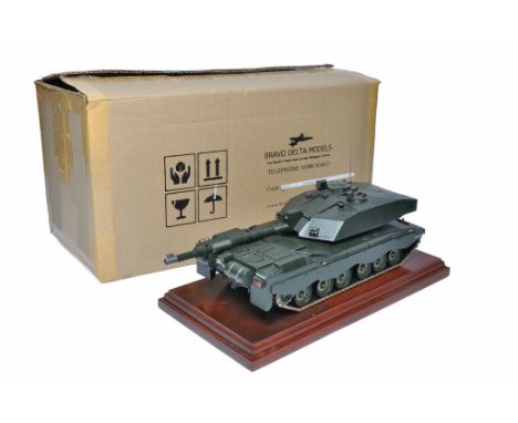 Bravo Delta Models Hand Crafted Military Model, comprising no. ANJ229, British Challenger Tank. Looks to be without obvious s