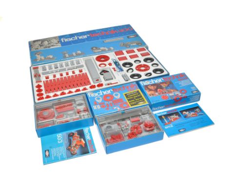 Fischer Technik; to include three model building sets, 300, EM2 and 50/3, all look to be complete, as shown, in original boxe