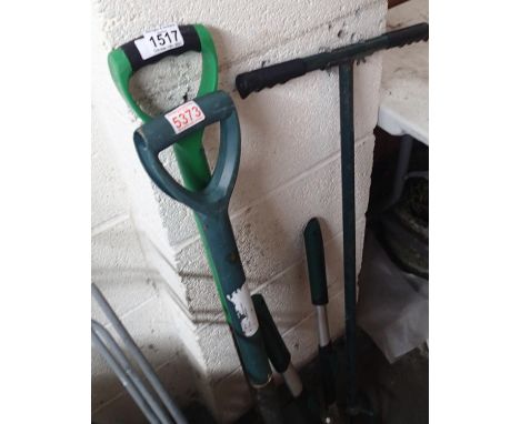 Selection of garden tools to include a fork, spade, shears etc. Not available for in-house P&amp;P, contact Paul O'Hea at Mai