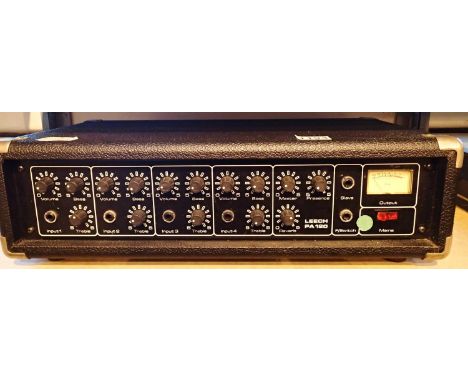 Leech PA120 four channel amplifier missing power lead. Not available for in-house P&amp;P, contact Paul O'Hea at Mailboxes on
