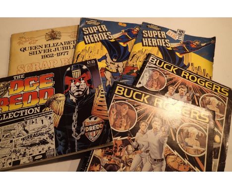 Vintage sticker albums, part complete, including Buck Rogers, super heroes etc. P&amp;P Group 1 (£14+VAT for the first lot an