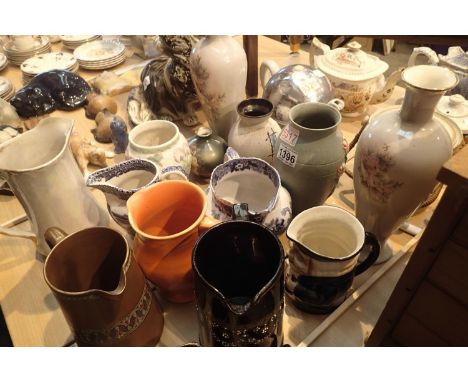 Collection of mixed ceramic jugs and vases. Not available for in-house P&amp;P, contact Paul O'Hea at Mailboxes on 01925 6591