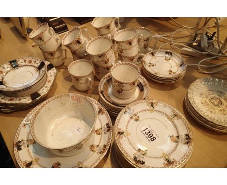 Three part ceramic tea services including Sutherland and Crown Ducal. Not available for in-house P&amp;P, contact Paul O'Hea 