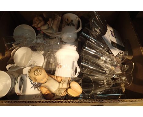 Selection of Collectors Club plates, Continental ceramic figures, a placemat set and ceramic cups. Not available for in-house