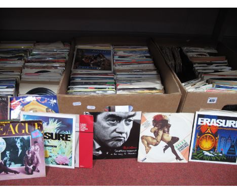 A Large Collection of 45RPM's, mixed genres - mostly 1960's -1980's  including Michael Jackson, Erasure, Human League, Status