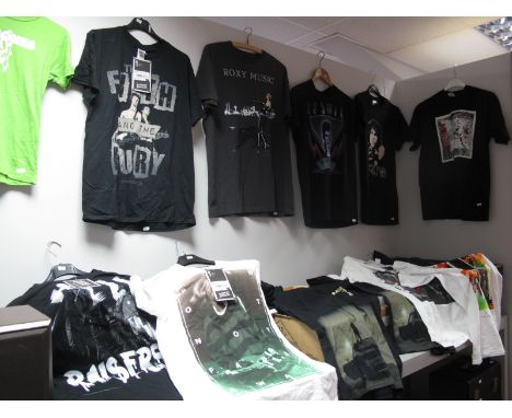 Over Twenty Pop/Rock T Shirts, artists to include Sex Pistols, Ramones, Jimi Hendrix, Bowie, The Clash, Paul Weller, Bastille