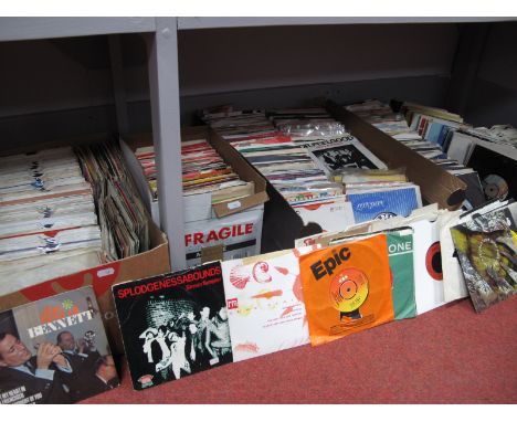 A Large Collection of 7" Singles, (over Five hundred) to included Tamla Motown, Beatles, Kinks, Doors (Touch Me), Byrds, Elvi
