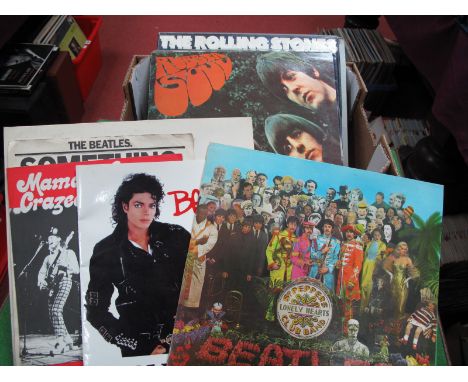 The Beatles 'White Album' (Later Pressing Side Opening with Poster and Four Photos), 'Sgt Pepper' and 'Rubber Soul' (later pr