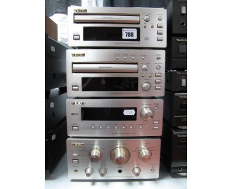 Audio: A TEAC H300 Four Section Mini Hi Fi Music System, incorporating and A-H300 Integrated Stereo  Amplifier, T-H300 Stereo