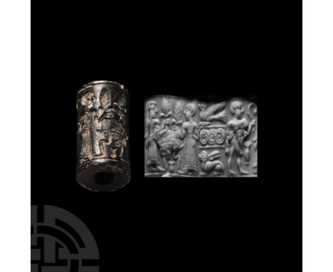 2nd-1st millennium B.C. With frieze of standing figures, fronds, vases, scrolls, birds and other items. Cf. Teissier, B., Anc