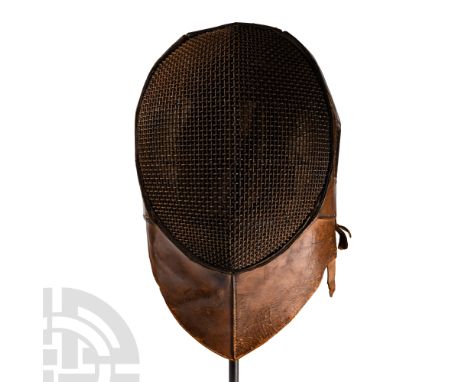 Circa 1890-1920s A.D. By Lillywhite Frowd Co of London, fitted with neck fringe, stamped buckled securing strap and wire mesh