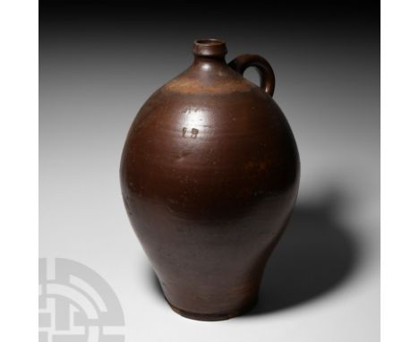 18th-19th century A.D. With integral handle, incised '3/2 / LB' over two lines to one face. Cf. Taylor, K., Hull, G., 'Excava