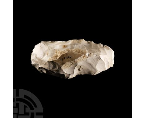 Neolithic Period, 6th-4th millennium B.C. Inscribed in black ink to the reverse: 'WANEL'.   846 grams, 18 cm (7 in.). Found W