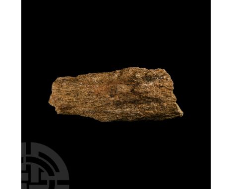 Upper Cretaceous Period, circa 70 million years B.P.. Comprising a large rectangular section of the frill bone.   197 grams, 