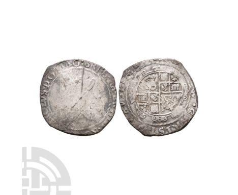 1644-1645 A.D. Obv: king riding with CAROLVS D G MAG BRI FRA ET HIB REX legend and uncertain mintmark. Rev: arms with CHRISTO