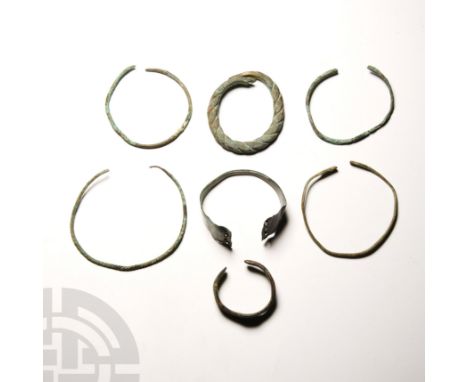 Circa 9th-11th century A.D. Most of penannular form with decorative elements, including pierced terminals, expanded panels, f