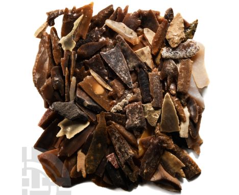 Neolithic Period, 8th-5th millennium B.C. Comprising a number of mostly flint or chert knapped arrowheads with uniface and bi