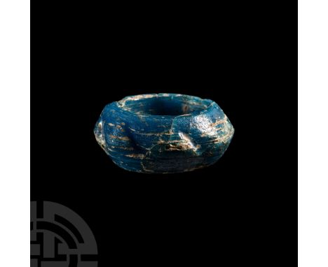 Late Period, 664-332 B.C. Wound construction with raised partially gilded decoration. Cf. Chadour, A.B., Rings. The Alice and