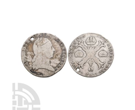 Dated 1796 A.D. Prague mint. Obv: profile bust with 'C' mintmark below and FRANC II D G R I S A GER HIE HVN BOH REX legend. R