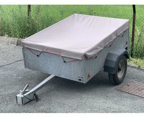 CADDY 535 SINGLE AXLE TRAILER with cover, 500kg capacity, 220cms L overall, 152cms W including wheel arches