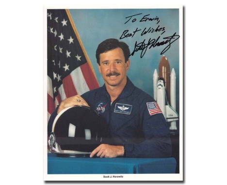 Astronaut Scott Horowitz handsigned NASA 8x10 dedicated portrait photo  Good condition.   All items come with a Certificate o