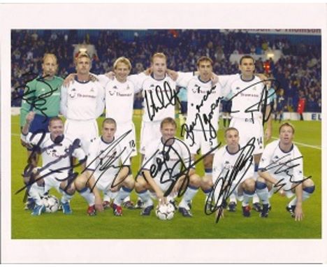 Tottenham Hotspur Multi Signed 8X10 Team Photo By Kasey Keller, Gary Doherty, Goran Bunjevcevic, Gus Poyet, Paul Gascoigne, T