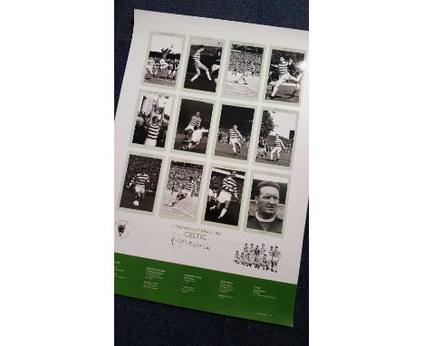 Billy Mcneill Signed Large Celtic European Cup Kings 1967 Poster  Good condition.   All items come with a Certificate of Auth