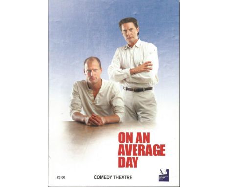 On An Average Day cast signed programme. Programme for the play On An Average Day signed inside by the two main stars of the 