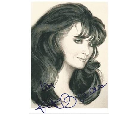 Kate O'Mara autographed photo. Unusual 8x10 reproduction of a portrait sketch signed by Kate O'Mara.  Good condition.   All i