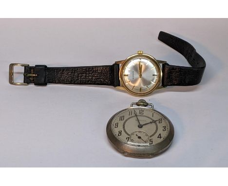 A Medana manual wind pocket watch together with a 9ct gold Garrard manual wind watch, gentsLocation: 