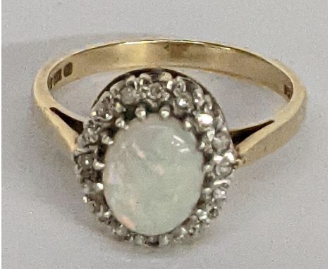 A 9ct gold diamond ring, total weight 3.4gLocation: 
