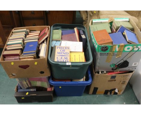 Seven boxes of books to include Pieces of Mind and D K Broster  