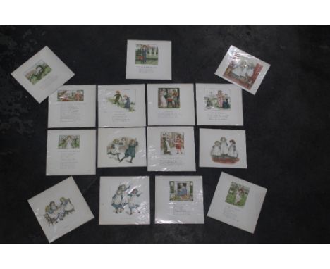 Childrens prints by Kate Greenway, Walter Crane and Willebeek Le Mair