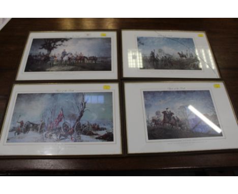 Four prints commemorating the Confederate Army, Spirit of The South, Spring, Summer,  Autumn and Winter