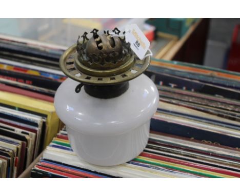 Victorian oil lamp reservoir with Wright &amp; Butler duplex burner  
