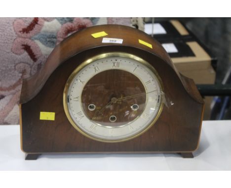 Vintage oak mantle clock 