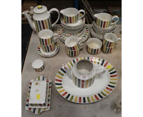 A mid winter pottery "Mexicana" pattern part tea, coffee and dinner service designed by Jessie Tait (47 pieces with damage). 
