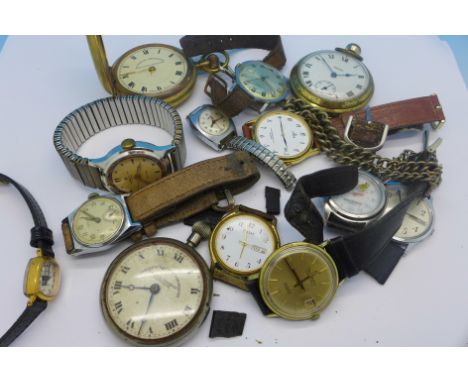 Wristwatches and pocket watches including Oris, Timex and Ingersoll