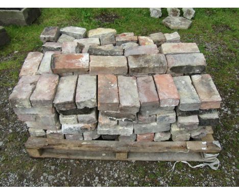 Approx 200 reclaimed hand made bricks 18th c or earlier, (100 whole, 100 half bricks approx) reclaimed as infill from a  Tudo