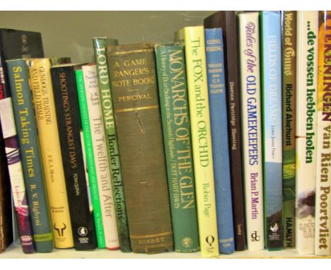 Large group of books on Hunting, Shooting &amp; Fishing including Percival's A Game Ranger's Note Book (first edition 1924) 