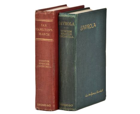 Churchill (Winston S.). Ian Hamilton's March, 1st edition, Longmans, Green, and Co., 1900, half-tone frontispiece, folding co