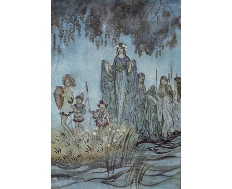 Rackham (Arthur, illustrator). Comus, by John Milton, [1921], 24 tipped-in colour plates, bookplate of George Kitchin, patter