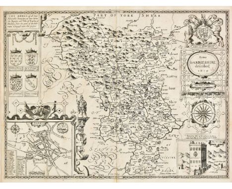 Derbyshire. Speed (John), Anno Darbieshire described, published John Sudbury &amp; George Humble, circa 1627, uncoloured engr